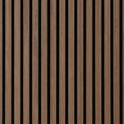Nimara Akustikpanel i røget egetræsfiner 2600x520x18 mm* Akustikpaneler I Sort|Akustikpaneler I Røget Eg