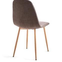 Nimara Anna spisebordsstol - brun tekstil med egelook* Spisebordsstole