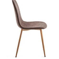 Nimara Anna spisebordsstol - brun tekstil med egelook* Spisebordsstole