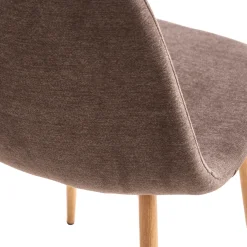 Nimara Anna spisebordsstol - brun tekstil med egelook* Spisebordsstole