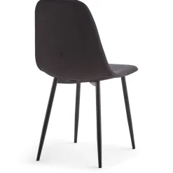 Nimara Anna spisebordsstol - polstret sort velour* Spisebordsstole