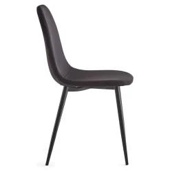 Nimara Anna spisebordsstol - polstret sort velour* Spisebordsstole