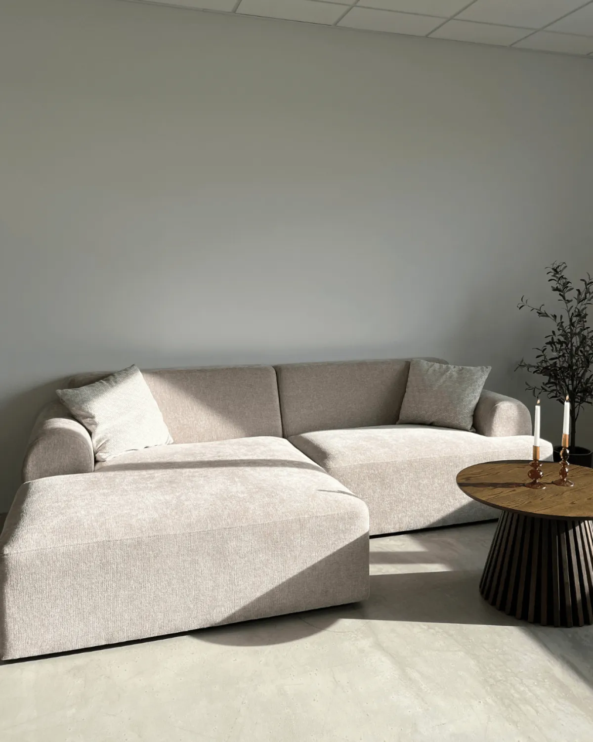 Nimara Arianna chaiselong sofa cream - Venstrevendt* Sofaer