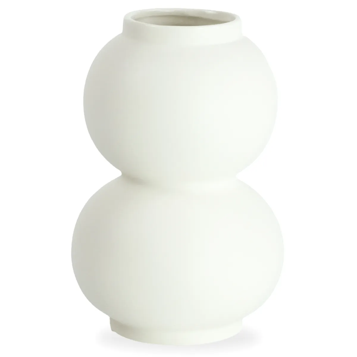 Nimara Becca bobleform keramik vase hvid 21 cm* Vaser