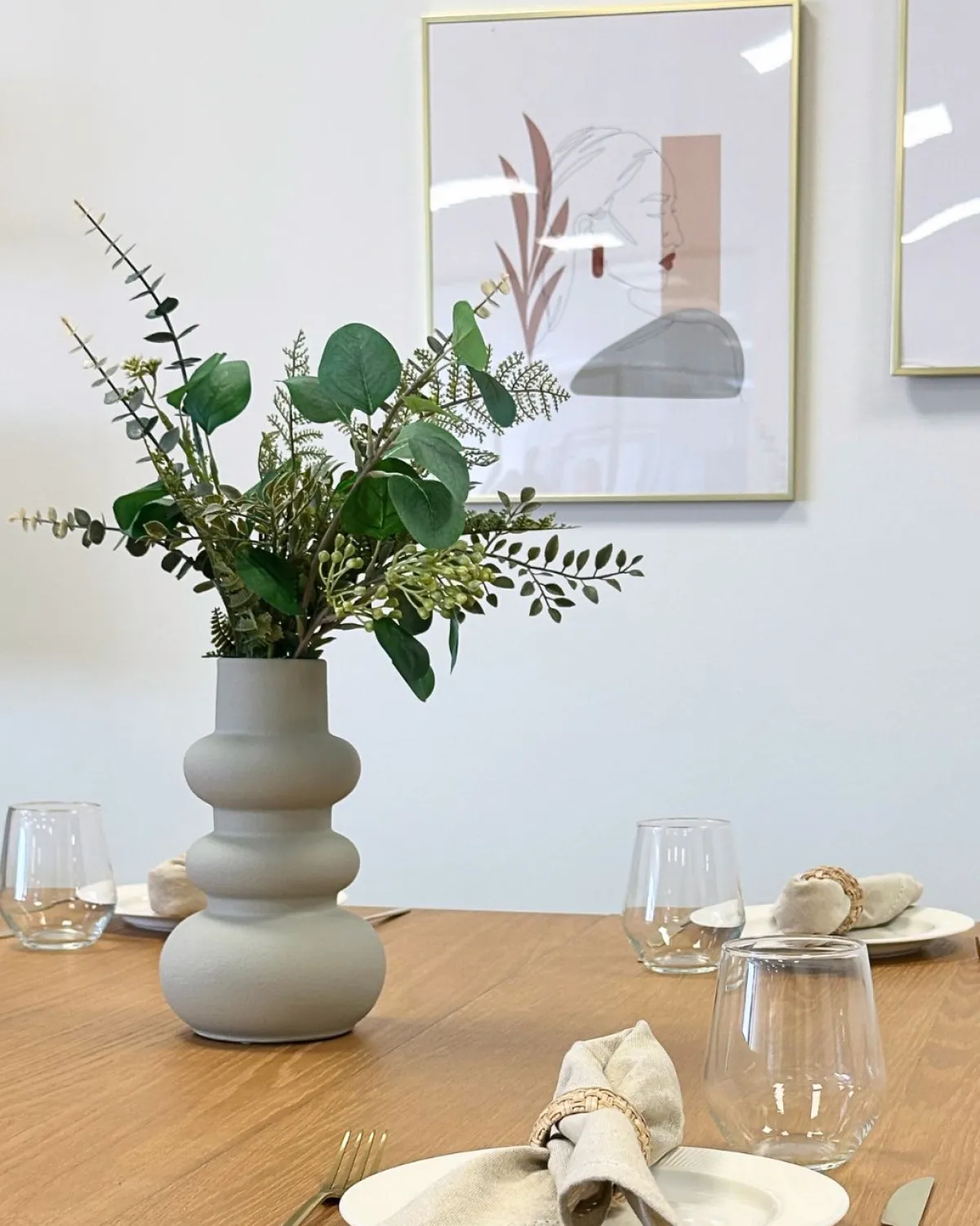 Nimara Billie keramik vase grå 24 cm* Vaser