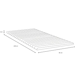 Nimara Boxmadras seng i beige 90x200 cm med 4 cm topmadras i PU-skum ekskl. ben* Boxmadrasser|Alle Senge