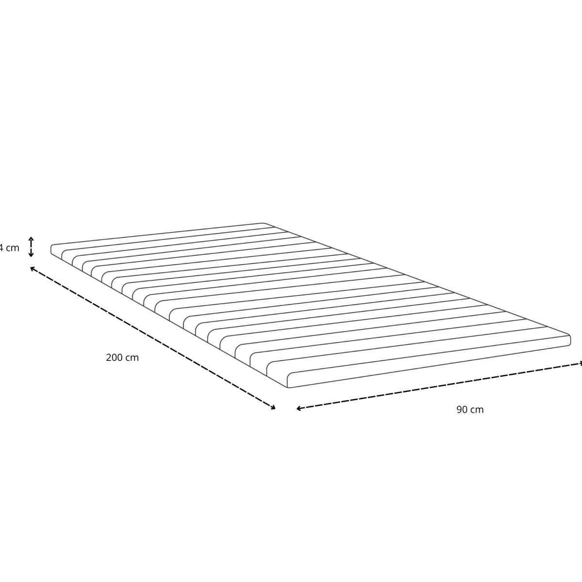 Nimara Boxmadras seng i beige 90x200 cm med 4 cm topmadras i PU-skum ekskl. ben* Boxmadrasser|Alle Senge