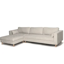 Nimara Brandy - Højrevendt og venstrevendt vendbar chaiselong sofa beige - L: 290 x D: 96 x H: 80 cm* Sofaer