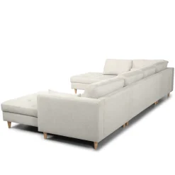 Nimara Brandy - højrevendt u-sofa i beige med chaiselong - L: 366 x D: 211 x H: 80 cm* Sofaer