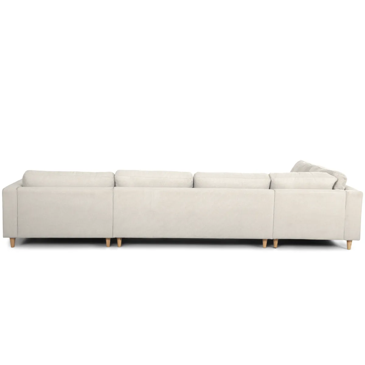 Nimara Brandy - højrevendt u-sofa i beige med chaiselong - L: 366 x D: 211 x H: 80 cm* Sofaer