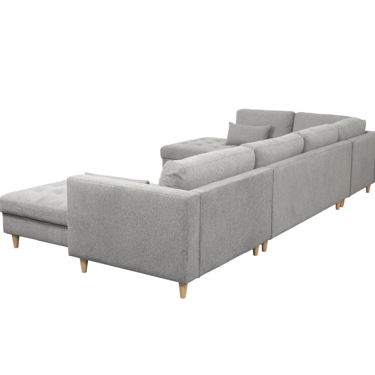 Nimara Brandy - højrevendt u-sofa i grå med chaiselong - L: 366 x D: 211 x H: 80 cm* Sofaer