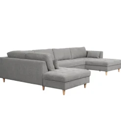 Nimara Brandy - højrevendt u-sofa i grå med chaiselong - L: 366 x D: 211 x H: 80 cm* Sofaer