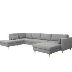 Nimara Brandy - højrevendt u-sofa i grå med chaiselong - L: 366 x D: 211 x H: 80 cm* Sofaer