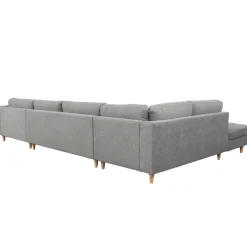 Nimara Brandy - højrevendt u-sofa i grå med chaiselong - L: 366 x D: 211 x H: 80 cm* Sofaer