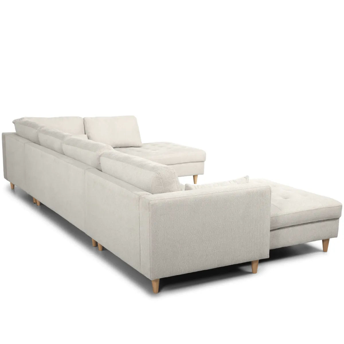 Nimara Brandy - venstrevendt u-sofa i beige med chaiselong - L: 366 x D: 211 x H: 80 cm* Sofaer