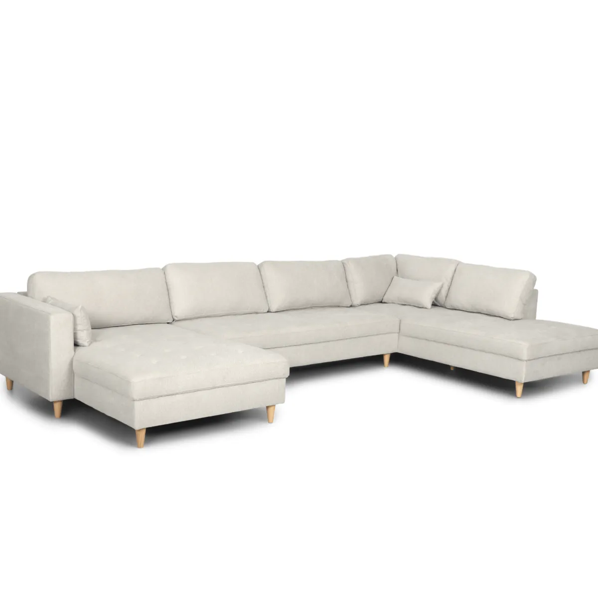 Nimara Brandy - venstrevendt u-sofa i beige med chaiselong - L: 366 x D: 211 x H: 80 cm* Sofaer