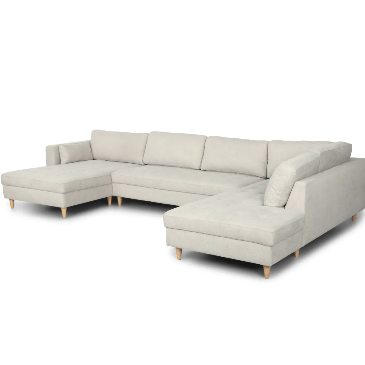 Nimara Brandy - venstrevendt u-sofa i beige med chaiselong - L: 366 x D: 211 x H: 80 cm* Sofaer