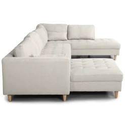Nimara Brandy - venstrevendt u-sofa i beige med chaiselong - L: 366 x D: 211 x H: 80 cm* Sofaer