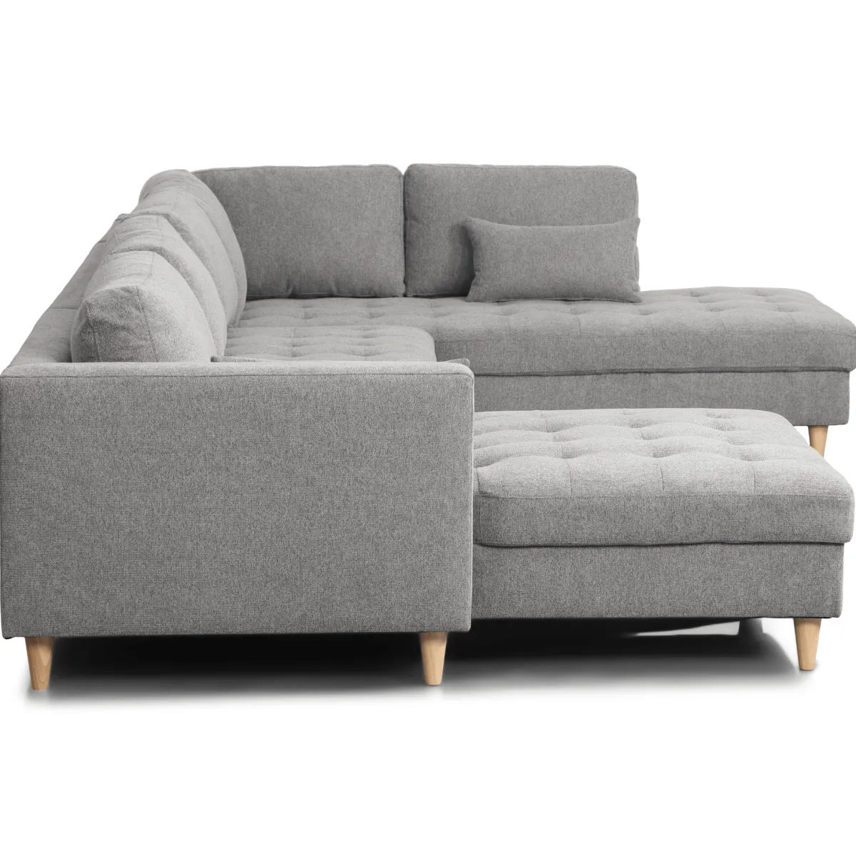 Nimara Brandy - venstrevendt u-sofa i grå med chaiselong - L: 366 x D: 211 x H: 80 cm* Sofaer