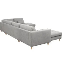 Nimara Brandy - venstrevendt u-sofa i grå med chaiselong - L: 366 x D: 211 x H: 80 cm* Sofaer