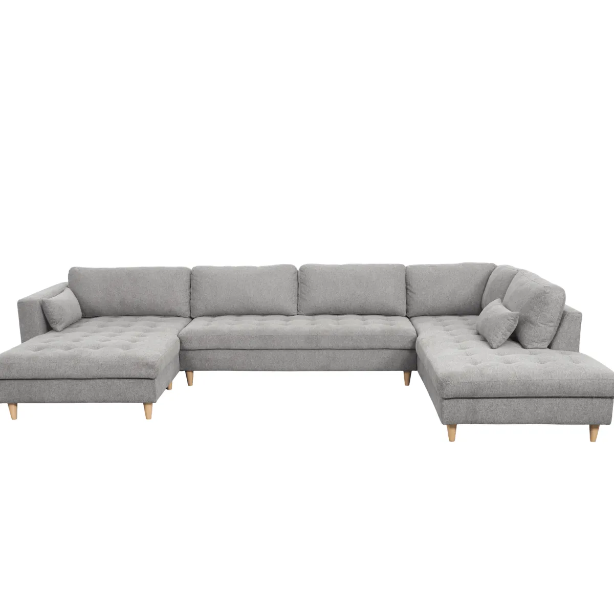 Nimara Brandy - venstrevendt u-sofa i grå med chaiselong - L: 366 x D: 211 x H: 80 cm* Sofaer