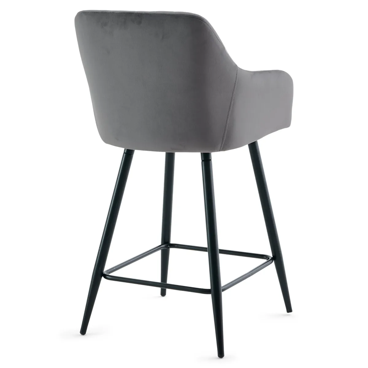 Nimara Carlo - barstol grå velour med armlæn 65 cm* Barstole