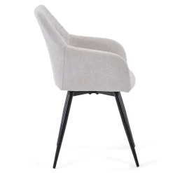 Nimara Carlo spisebordsstol - Beige polstret med drejefunktion 360 grader* Spisebordsstole|Skrivebordsstole