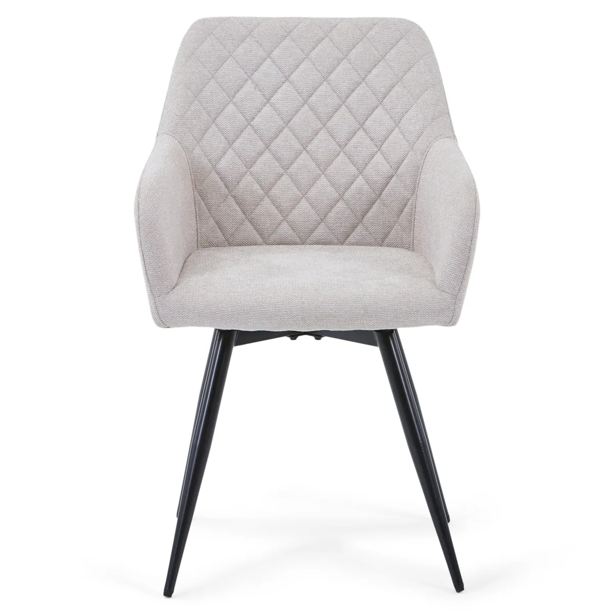 Nimara Carlo spisebordsstol - Beige polstret med drejefunktion 360 grader* Spisebordsstole|Skrivebordsstole