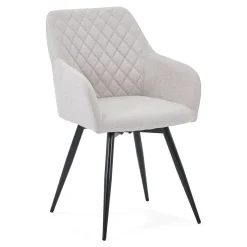 Nimara Carlo spisebordsstol - Beige polstret med drejefunktion 360 grader* Spisebordsstole|Skrivebordsstole