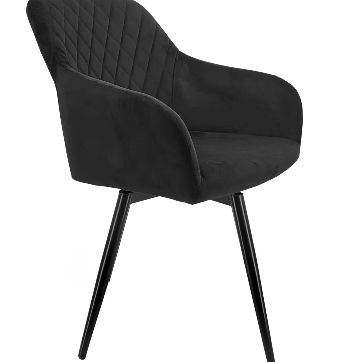 Nimara Carlo spisebordsstol - Sort velour med drejefunktion 360 grader* Spisebordsstole|Skrivebordsstole