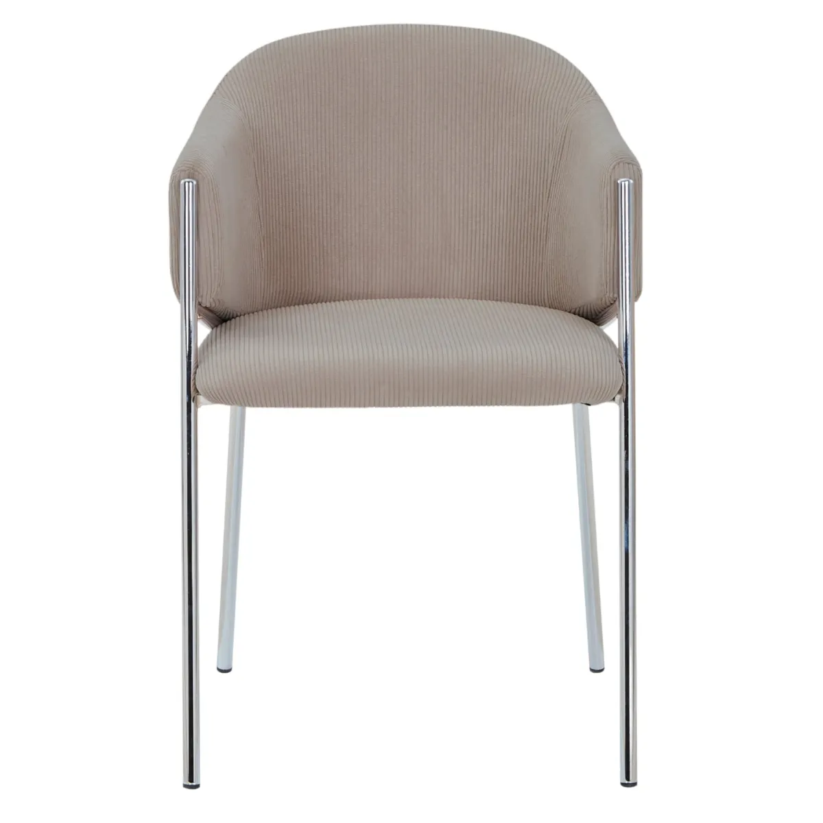 Nimara Carolina spisebordsstol - Chrome i Taupe fløjl* Spisebordsstole