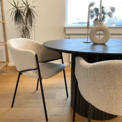 Nimara Carolina spisebordsstol i beige boucle* Spisebordsstole