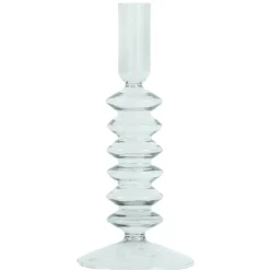 Nimara Chili lysestage glas grå 21 cm* Lysestager