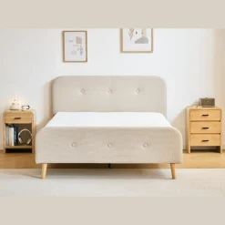Nimara Christian sengeramme i beige 180x200 cm ekskl. sengelameller og madrasser* Sengerammer|Alle Senge
