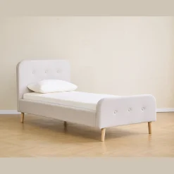 Nimara Christian sengeramme i beige 90x200 cm ekskl. sengelameller og madrasser* Sengerammer|Alle Senge