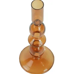 Nimara Cora glas lysestage amber 20 cm* Lysestager