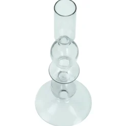 Nimara Cora glas lysestage grå 20 cm* Lysestager