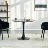 Nimara Diego rundt spisebord i sort med trompetfod Ø90 cm* Spiseborde