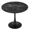 Nimara Diego spisebord sort marmor look Ø90* Spiseborde