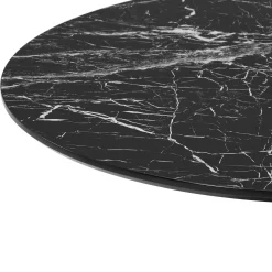 Nimara Diego spisebord sort marmor look Ø90* Spiseborde