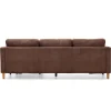 Nimara Ellis - Højrevendt og venstrevendt vendbar chaiselong sofa brun fløjl - L: 215 x D: 82 x H: 78 cm* Sofaer