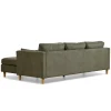 Nimara Ellis - Højrevendt og venstrevendt vendbar chaiselong sofa grøn fløjl - L: 215 x D: 82 x H: 78 cm* Sofaer