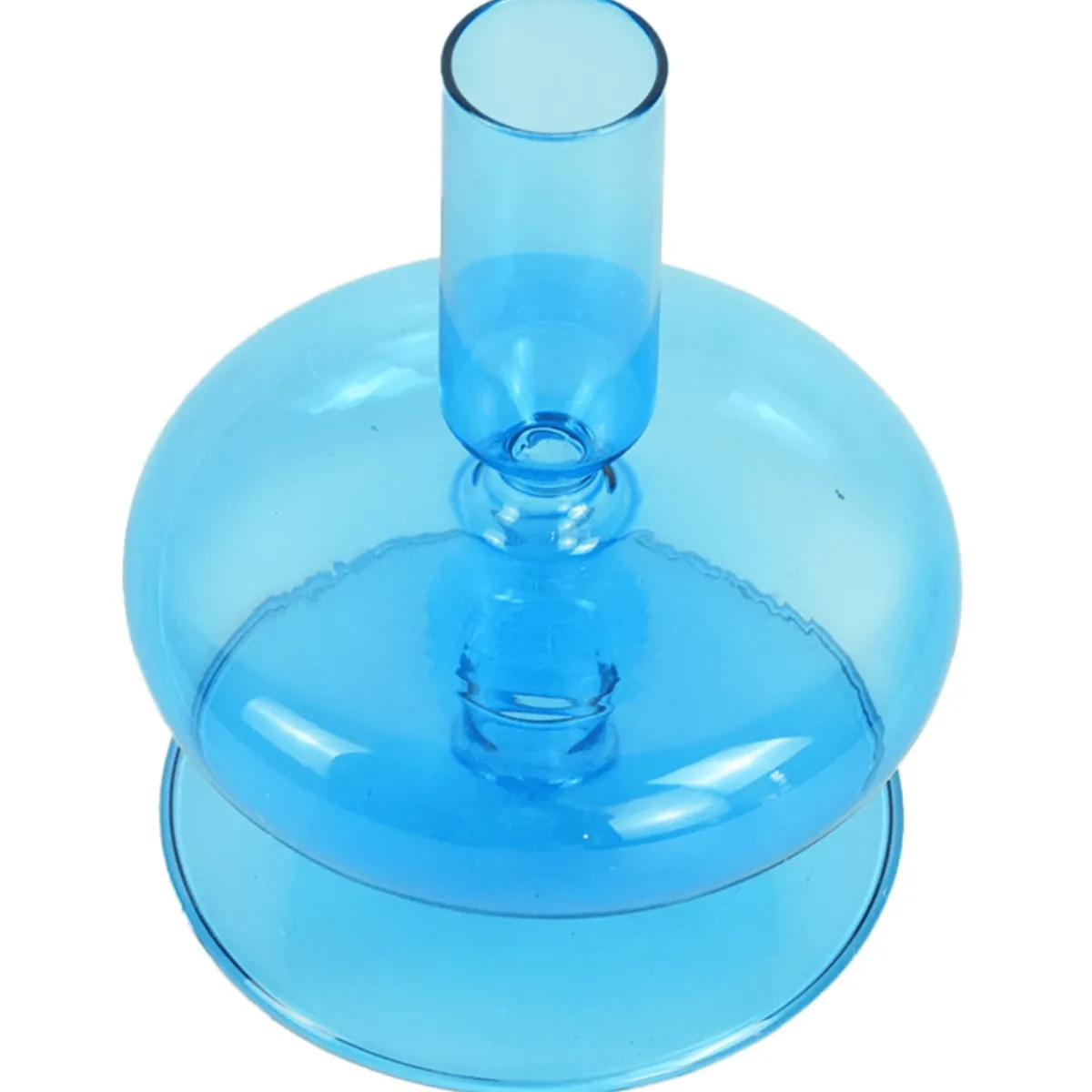 Nimara Elly glas lysestage blå 12 cm* Lysestager