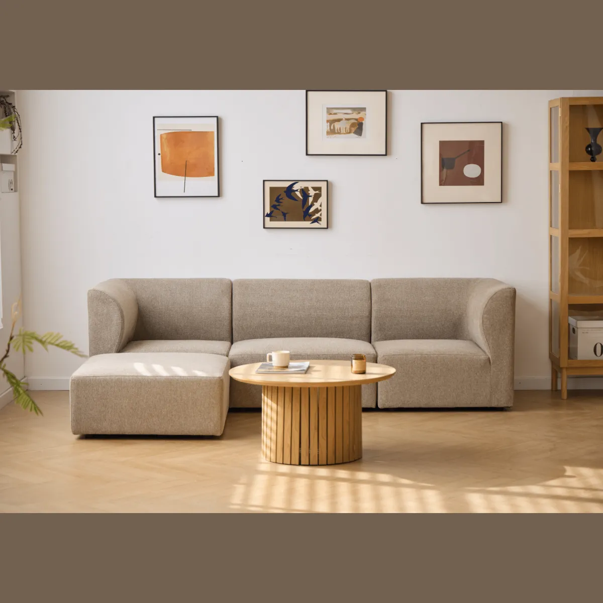 Nimara Emilia modulsofa i sand 4 moduler L: 328 X D: 79 X H: 72 cm* Sofaer