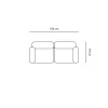 Nimara Emilia modulsofa i sand 2 moduler L: 158 X D: 79 X H: 72 cm* Sofaer