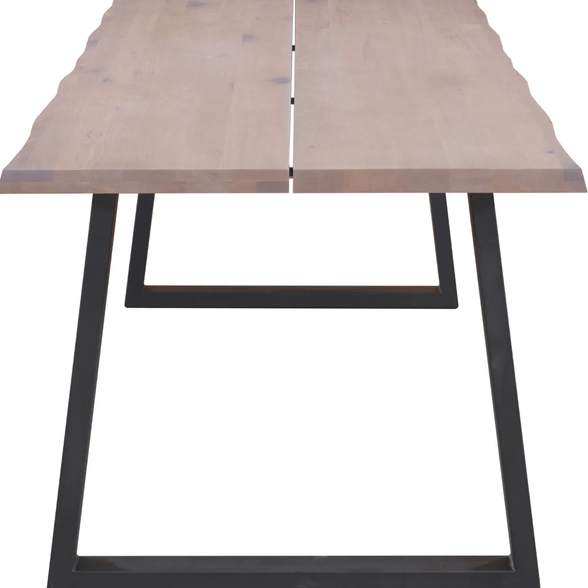 Nimara Esther plankebord - 300x95 cm - i hvidolieret eg med firkantet ben - (Forberedt til tillægsplader)* Spiseborde