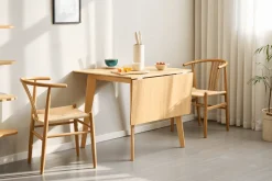 Nimara Ezra - Eg klap ud spisebord med tillægsplader i lakeret egefiner - 80/120 x 80 cm* Spiseborde