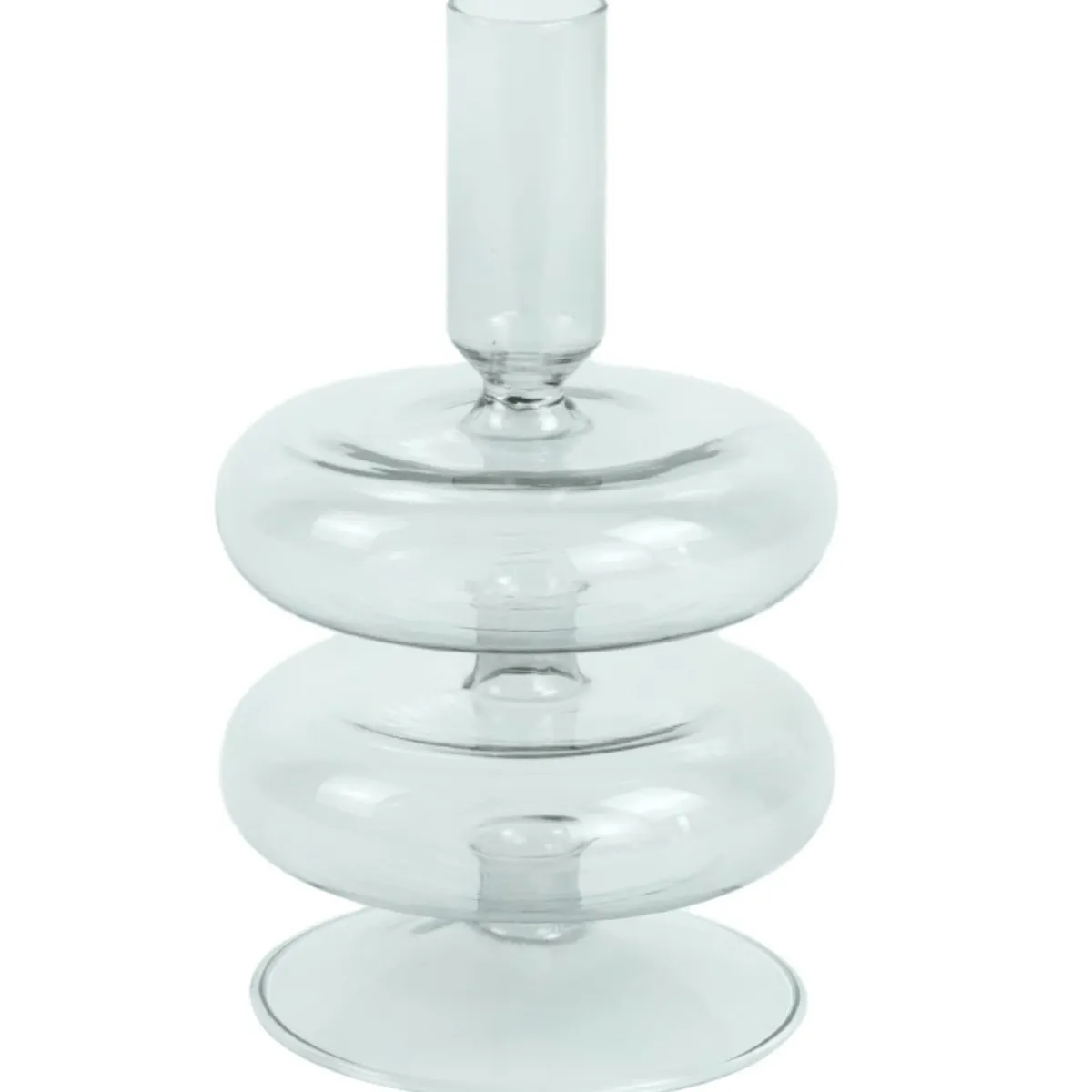 Nimara Fairy glas lysestage grå 15 cm* Lysestager