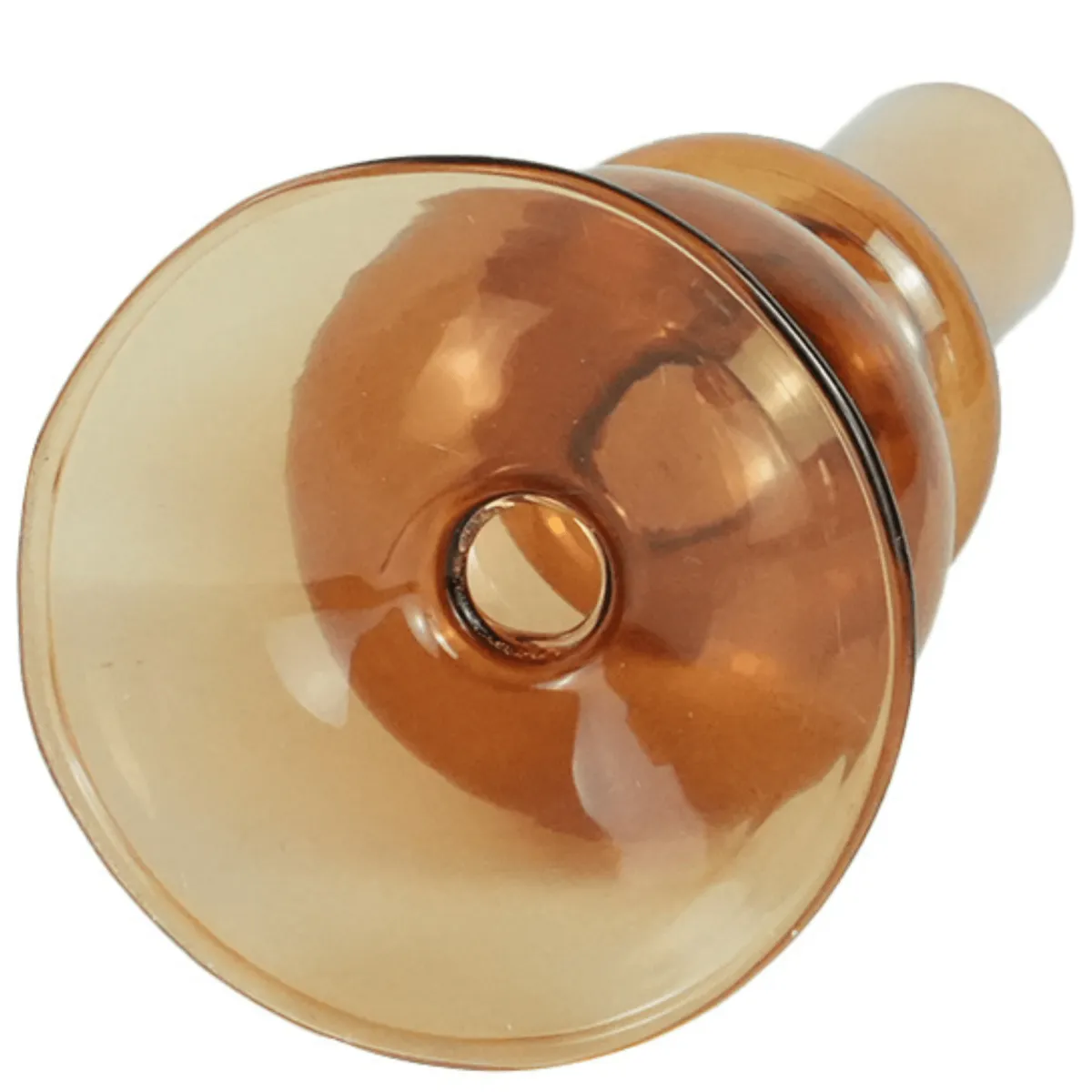 Nimara Fendi glas lysestage amber 15 cm* Lysestager