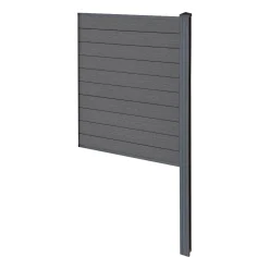 Nimara Finley komposithegn afslutningsmodul - H: 150 x L: 95 cm - Antracitgrå/sort* Komposithegn - Antracitgrå/Sort|Alle Komposithegn